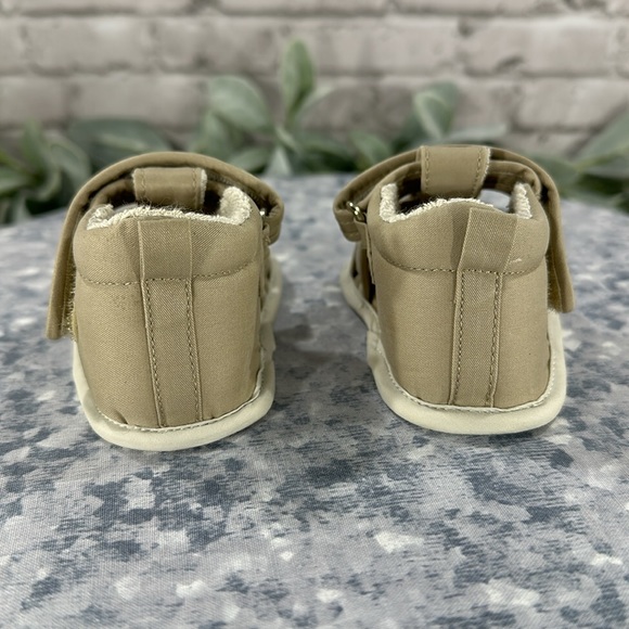 The Children’s Place - Tan Soft Fabric Strappy Comfort Sandals - Infant 0-6 mos. - Picture 6 of 9